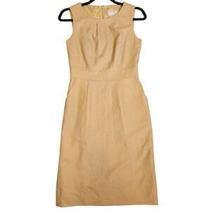 Pure collection Womens 2 Dress 100% wool cream/tan pencil workwear norm core